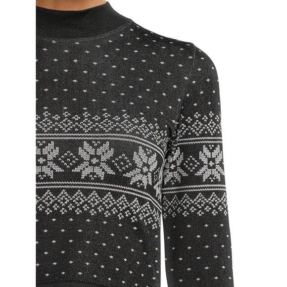 Avia Fairisle Mock Neck Sweater Workout Top Sz 2XL NEW - Picture 3 of 10